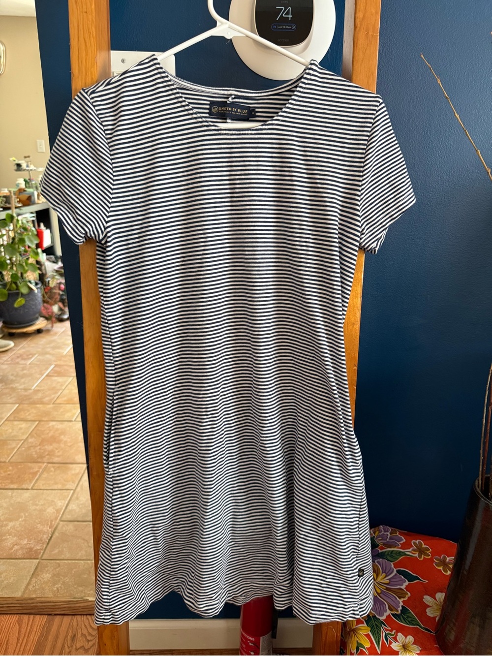 United By Blue Navy & White Striped Mini Dress
